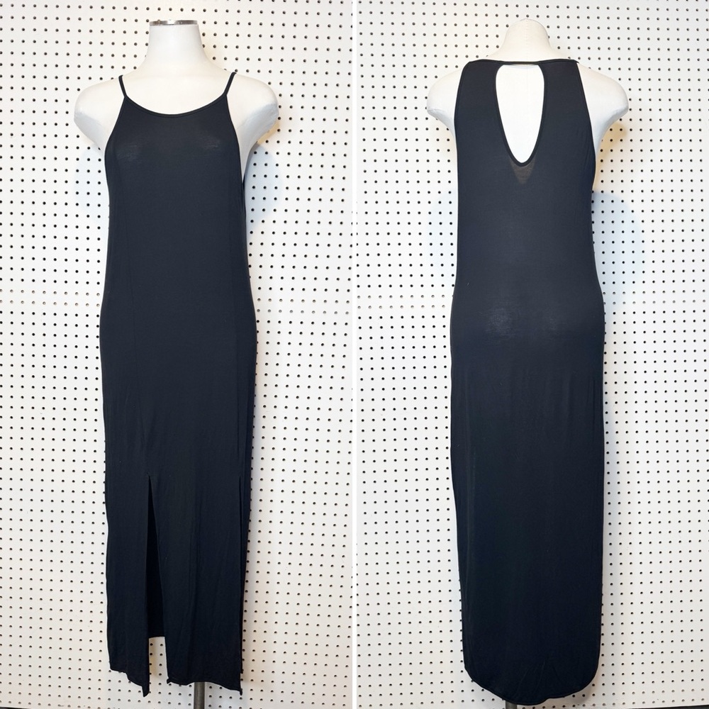 ZARA W&B Collection | LBD Black Strappy Midi‎ Pencil Dress, Swim Cover-Up Sz. M